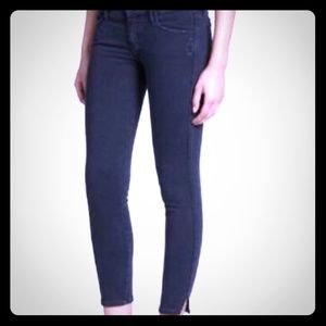 MOTHER THE VAMP ANKLE SLIT SKINNY JEANS SZ 25